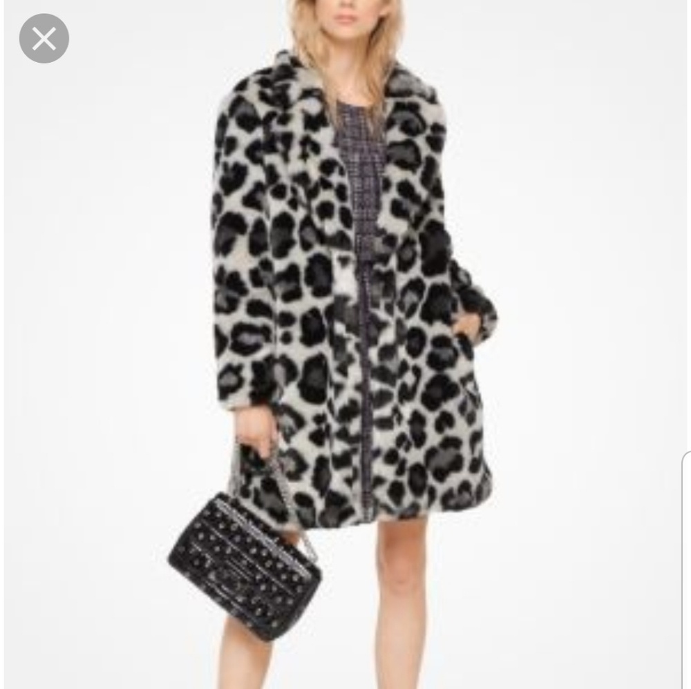 Michael Kors Faux Fur Leopard coat